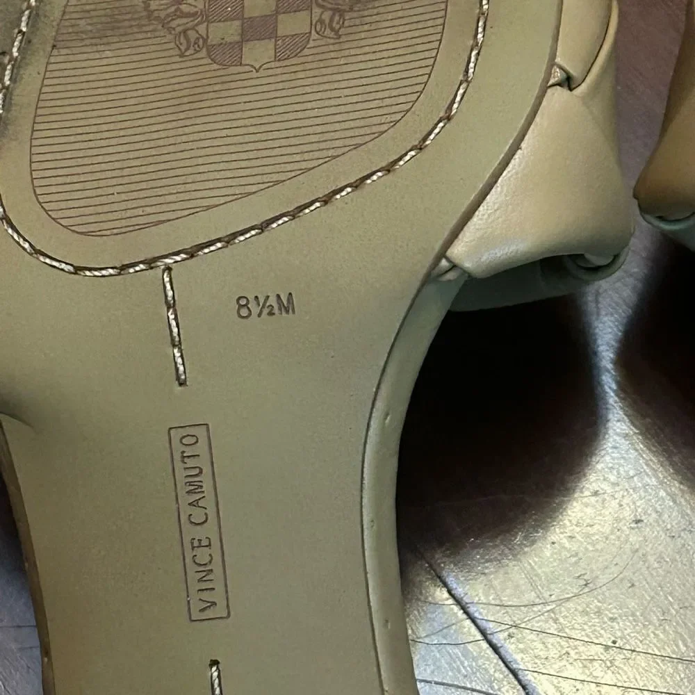 Antonio Melani‎ Brelanie strap mules heel size 8.5 in tan